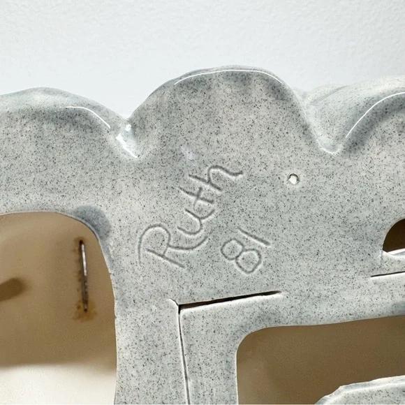 Vintage 80s Hand Painted Ceramic Elephant Tape Dispenser - Picture 11 of 11